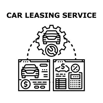 Car leasing service concept presenting vehicle rental options Ilustración de archivo