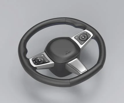 Car leather steering wheel Stock Illustration