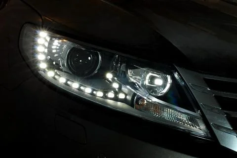 Car led headlight Stock Photos