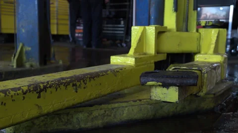 Car lift part. Base Stock Footage 35089936