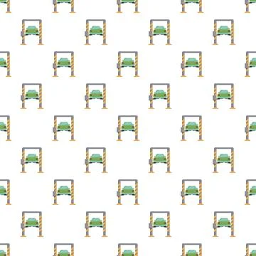 Car lift pattern for auto garage service and repair Stock Illustration