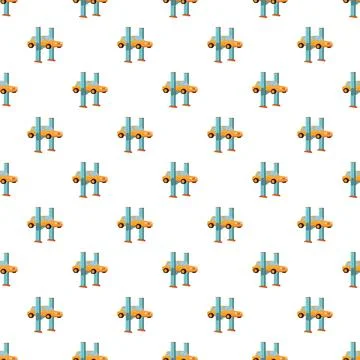 Car lift pattern for auto service repair garage Illustrazione stock