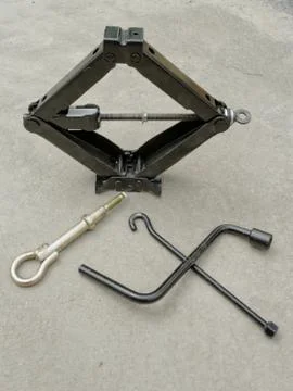 Car lifter set Stock Photos