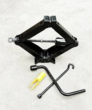 Car lifter set Stock Photos