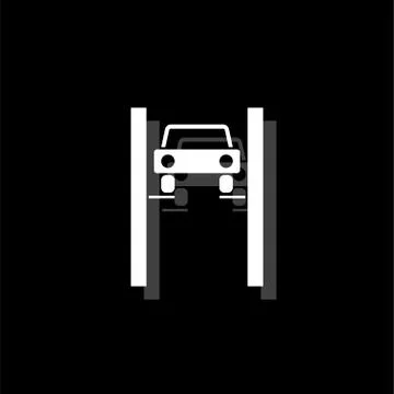 Car lifting icon flat Stock Illustration