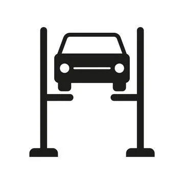 Car lifting vector icon on white background Stock Illustration