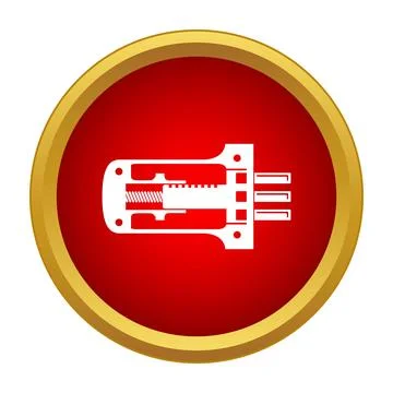 Car light bulb socket vector icon design Stock Illustration