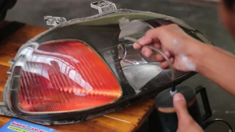 Car light glass Stock Footage 272841668