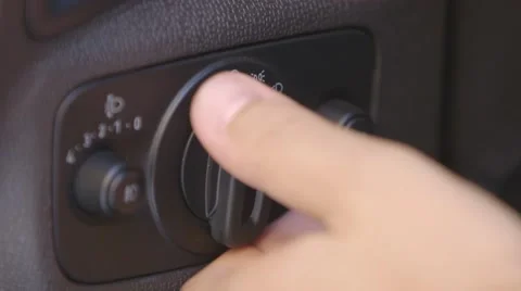 Car Light Switch On Stock Footage 43051858