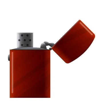 Car lighter icon cartoon vector. Cigarette fire Stock Illustration