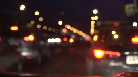 Car lights at night Stock Footage 104909908