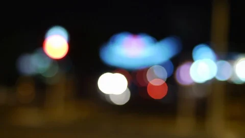 Car Lights at Night Stock Footage 113321511