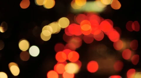 Car Lights - out of focus  Stock Footage 978651