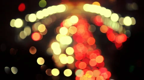 Car Lights - out of focus  Stock Footage 978687