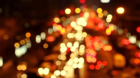 Car Lights - out of focus Stock Footage 8517319