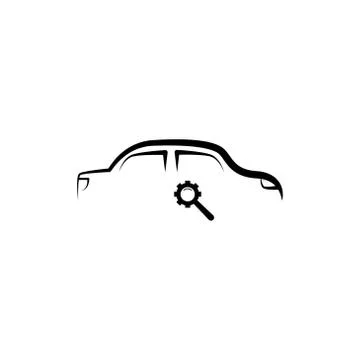 Car line find vector design template illustration Stock Illustration