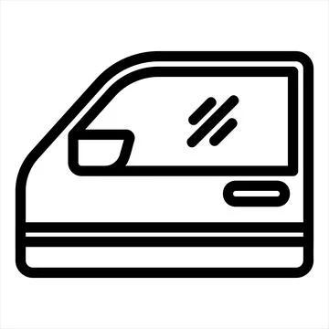 Car line icon vector illustration isolated on white background Stock Illustration