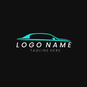 Car line logo design vector Illustrazione stock