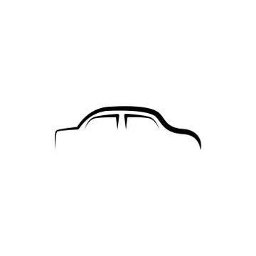Car line vector design template illustration Illustrazione stock