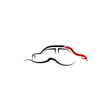 Car line vector design template illustration 스톡 일러스트