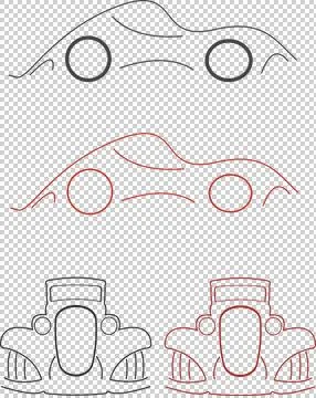 Car lineart Stock Illustration