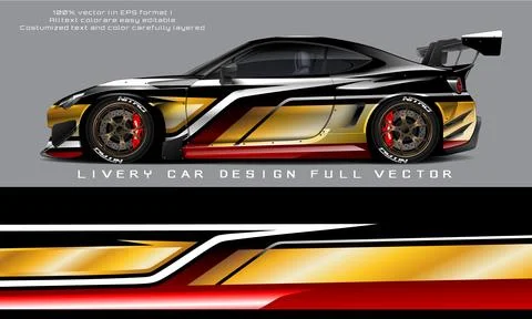 Car livery graphic vector Stock Illustration