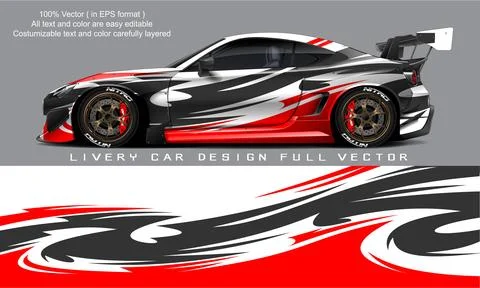 Car livery graphic vector Stock Illustration
