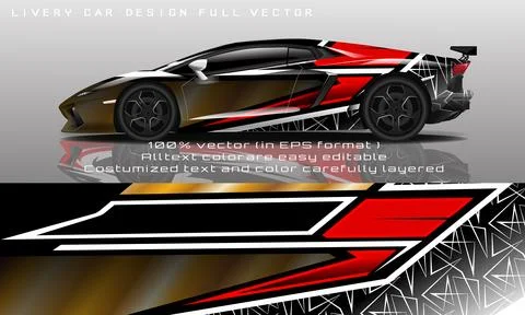 Car livery graphic vector Stock Illustration