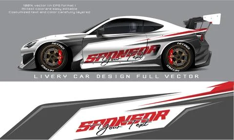 Car livery graphic vector Stock Illustration