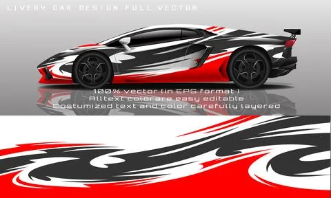 Car livery graphic vector Stock Illustration