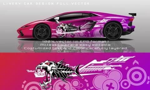 Car livery graphic vector Stock Illustration