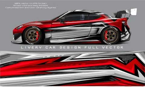 Car livery graphic vector Stock Illustration