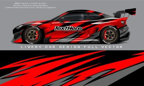 Car livery graphic vector Stock Illustration