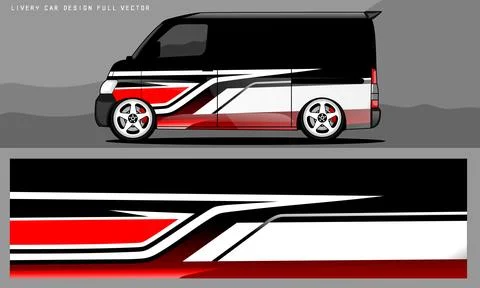 Car livery graphic vector Stock Illustration