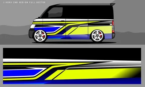 Car livery graphic vector Stock Illustration