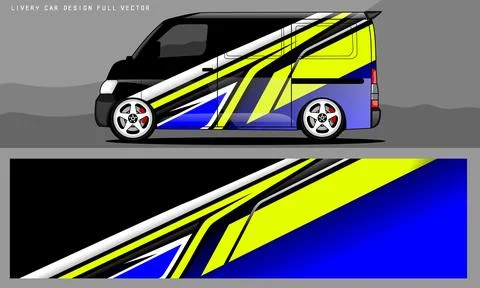 Car livery graphic vector Stock Illustration