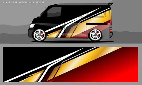 Car livery graphic vector Stock Illustration