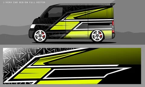 Car livery graphic vector Stock Illustration