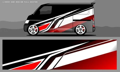 Car livery graphic vector Stock Illustration