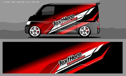 Car livery graphic vector Stock Illustration