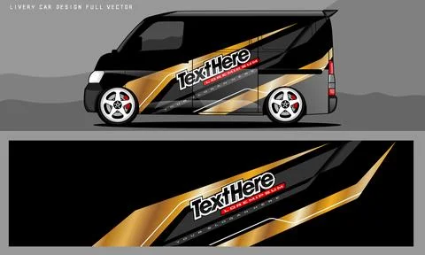 Car livery graphic vector Stock Illustration