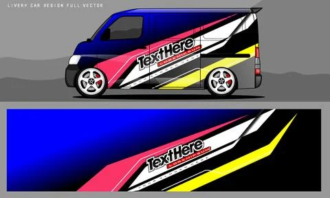 Car livery graphic vector Stock Illustration