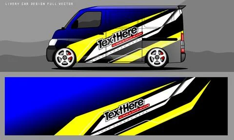 Car livery graphic vector Stock Illustration