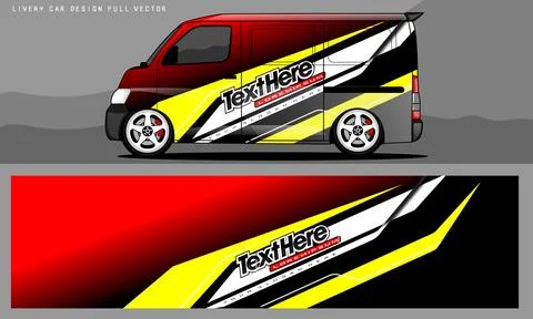 Car livery graphic vector Stock Illustration