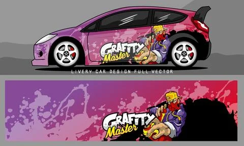 Car livery graphic vector Stock Illustration