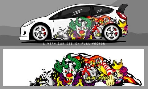 Car livery graphic vector Stock Illustration