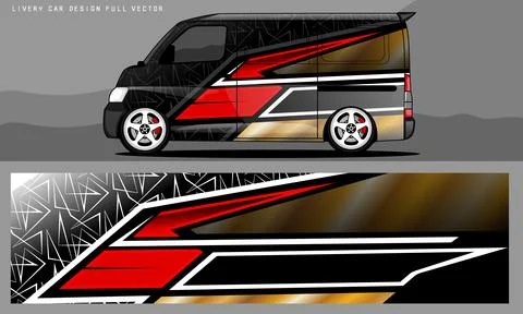 Car livery graphic vector Stock Illustration