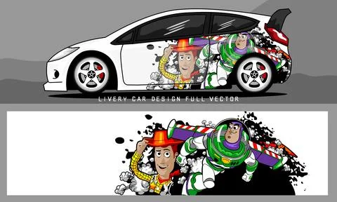 Car livery graphic vector Stock Illustration
