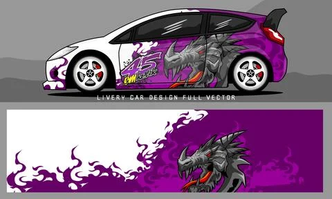 Car livery graphic vector Stock Illustration