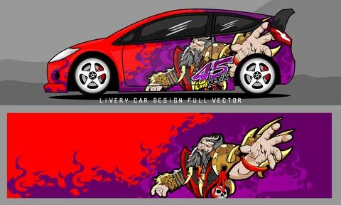 Car livery graphic vector Stock Illustration